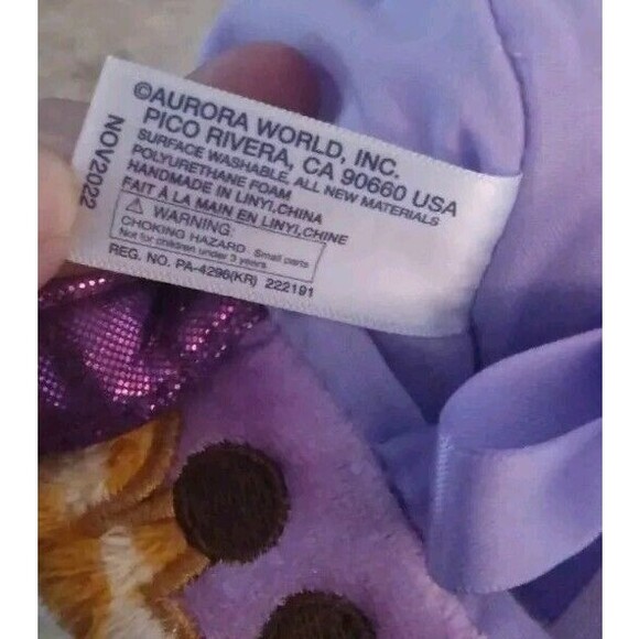 Aurora  Small Multi-Color Fancy Pals 7" Peek-A-Boo Giraffe NWOT - Picture 5 of 5